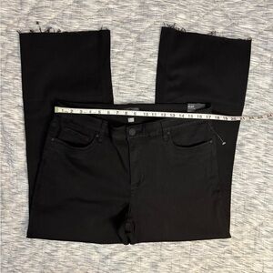 KUT From The Kloth Mid Rise Kelsey Ankle Flare Jeans In Black Sz 16 NWT -